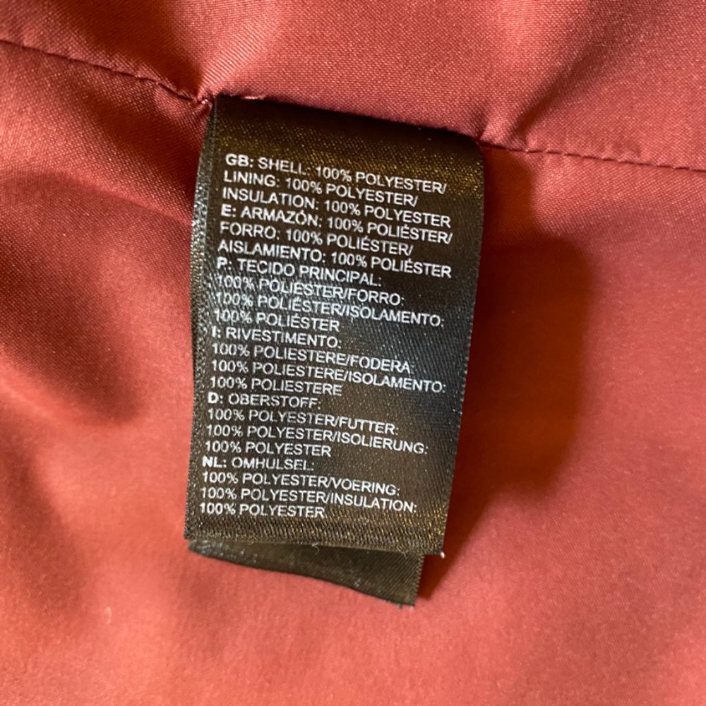 North Face Rainier Quilted Vest Maroon Red Small - Picture 6 of 6